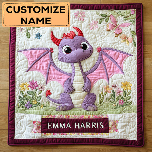 Dragon Love Hug CW1807005CL Personalized Baby Quilt