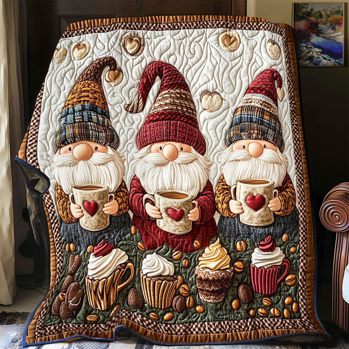 Teabreak Gnome WY2712067CL Quilt