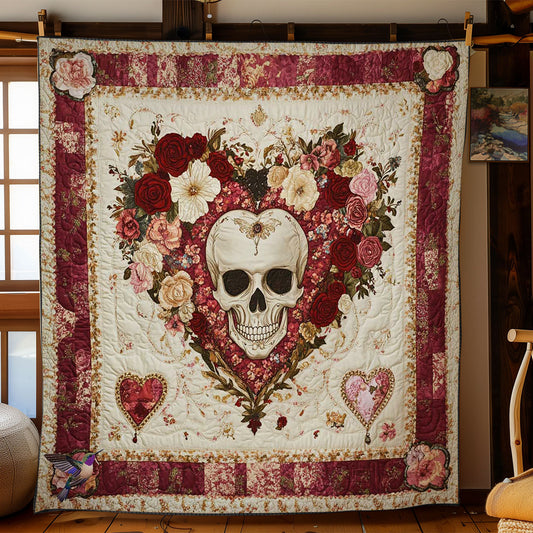 Crimson Valentine Skull WN0412010CL Quilt