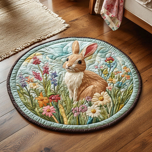 Meadow Bunny CW1001077CL Quilted Round Mat