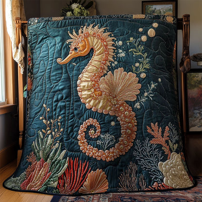 Seahorse Coral Cove WN2503122CL Quilt