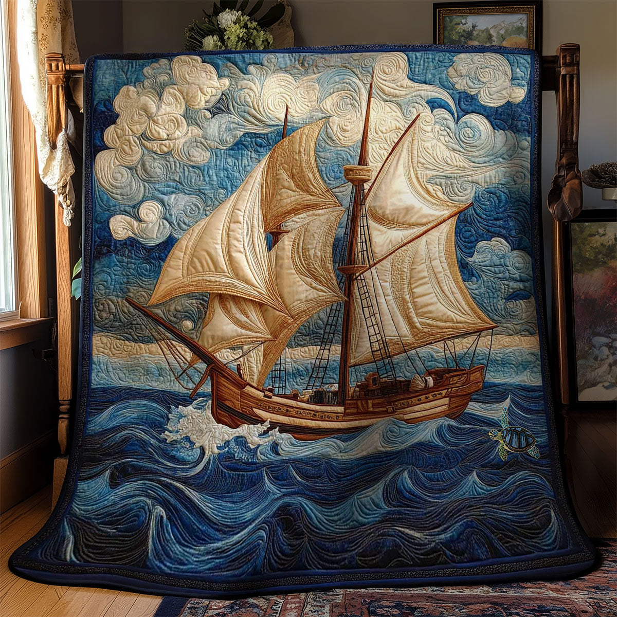 Vintage Sailboat WN1211069CL Quilt