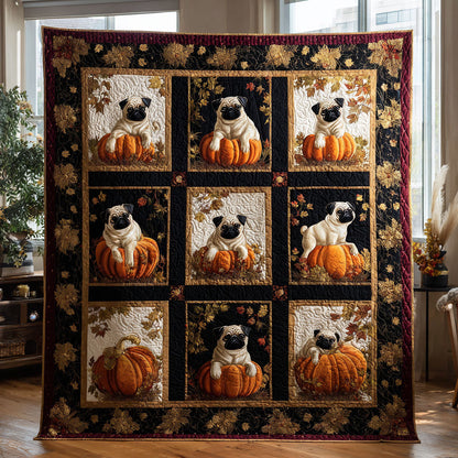 Fall Pumpkin Pug CW2908054CL Quilt