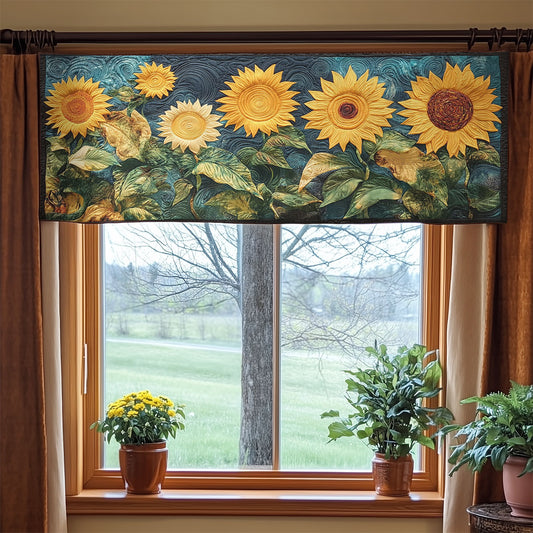 Mystic Sunflower WX2003101CL Quilted Valance