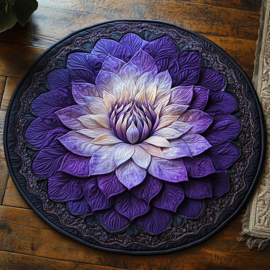 Amethyst Lotus CP0912061CL Quilted Round Mat