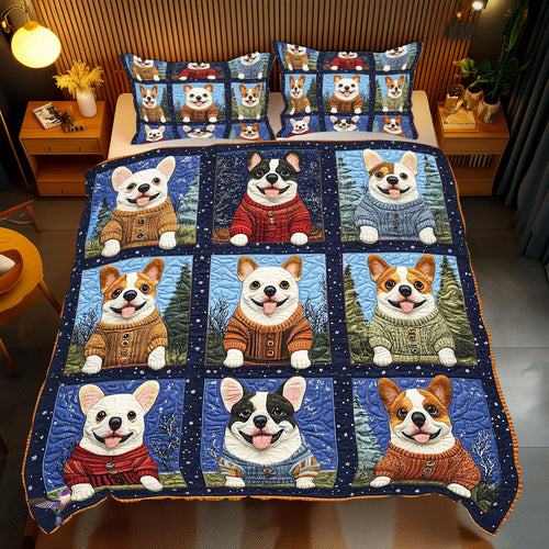 Winter Coat Corgi WP2211037CL Duvet Cover Set