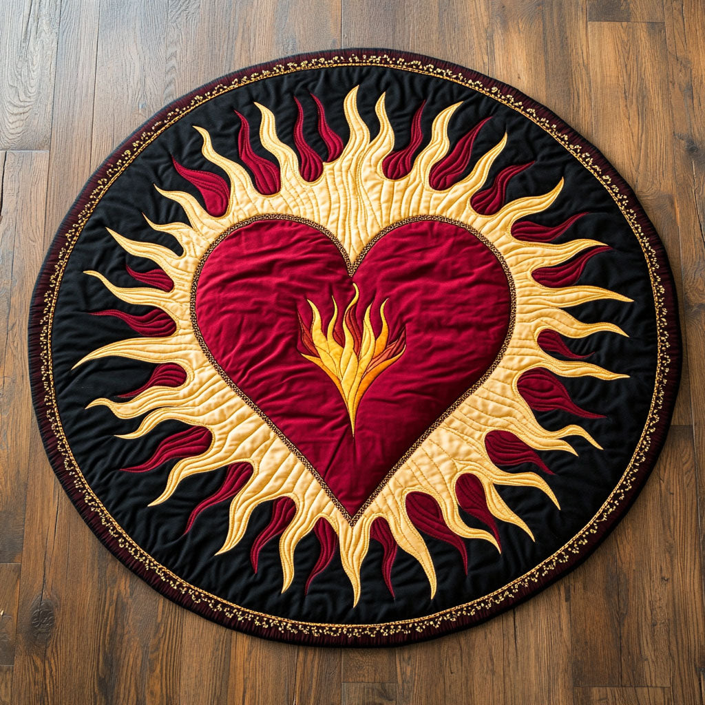 Heartfire Crest CP2807052CL Quilted Round Mat