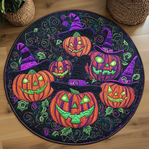 Enchanted Pumpkin WN1808051CL Quilted Round Mat