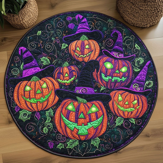 Enchanted Pumpkin WN1808051CL Quilted Round Mat