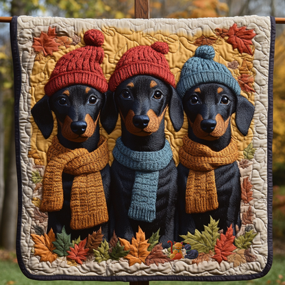 Warmy Dachshund  Christmas YR0711002CL Quilt