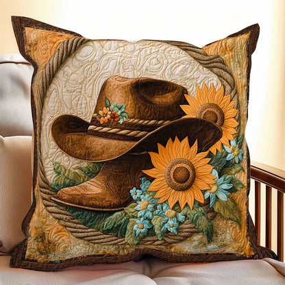 Sunflower Cowboy WX1306094CL Quilt Pillow Case