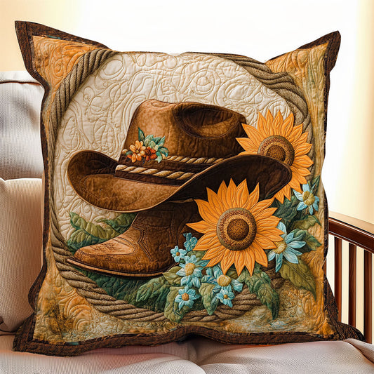 Sunflower Cowboy WX1306094CL Quilt Pillow Case