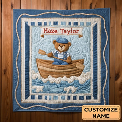 Blueboat Buddy WN2807012CL Personalized Baby Quilt