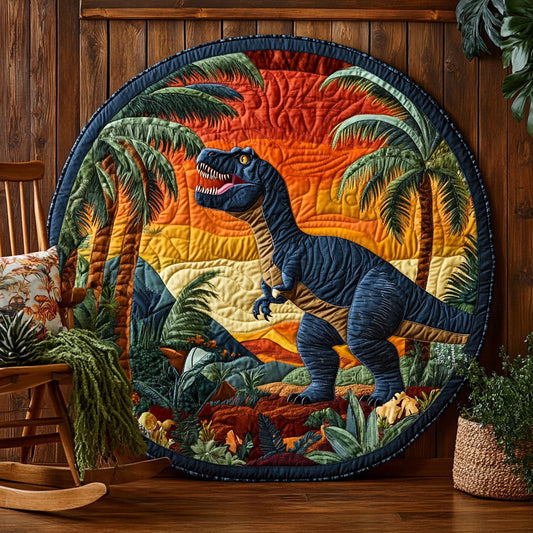 T-Rex Dinosaur WJ0104029CL Quilted Round Mat