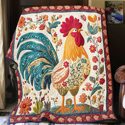 Colorful Folk Chicken CW1411026CL Quilt