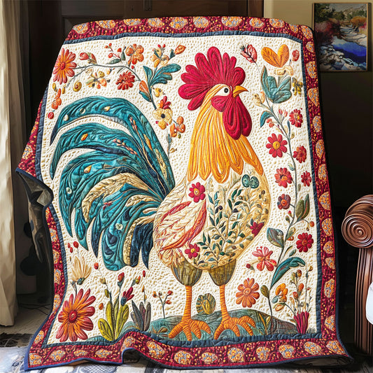 Colorful Folk Chicken CW1411026CL Quilt