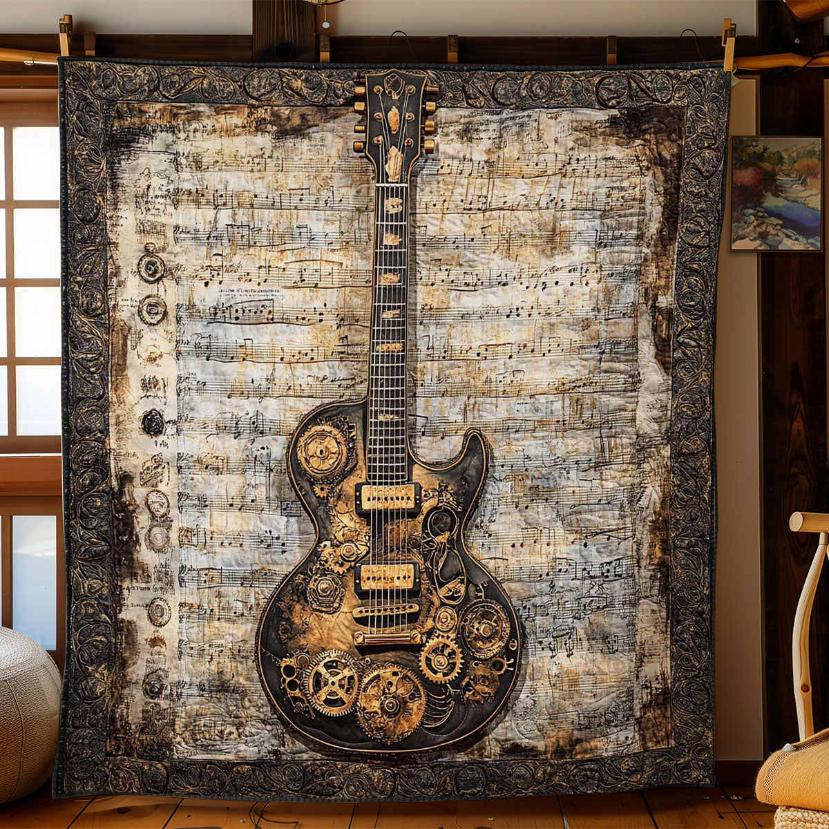 Steampunk Guitar WN1003032CL Quilt