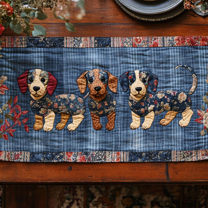 Dachshund Row WN0207050CL Quilted Table Runner