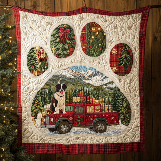 Red Truck Border Collie Paw WN0611085CL Quilt