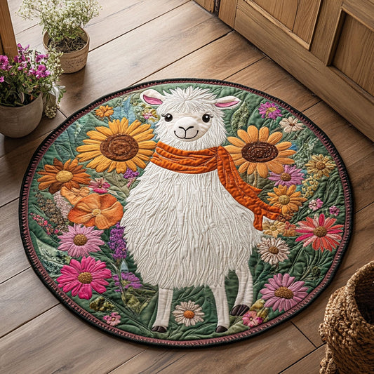 Llama Garden CP1207039CL Quilted Round Mat