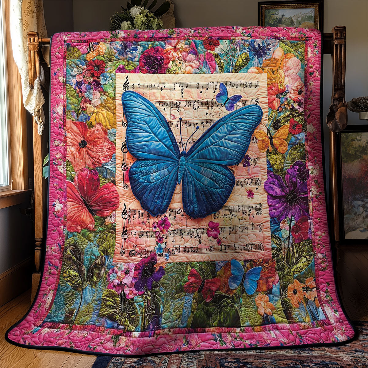 Butterfly Notes WN2403011CL Quilt