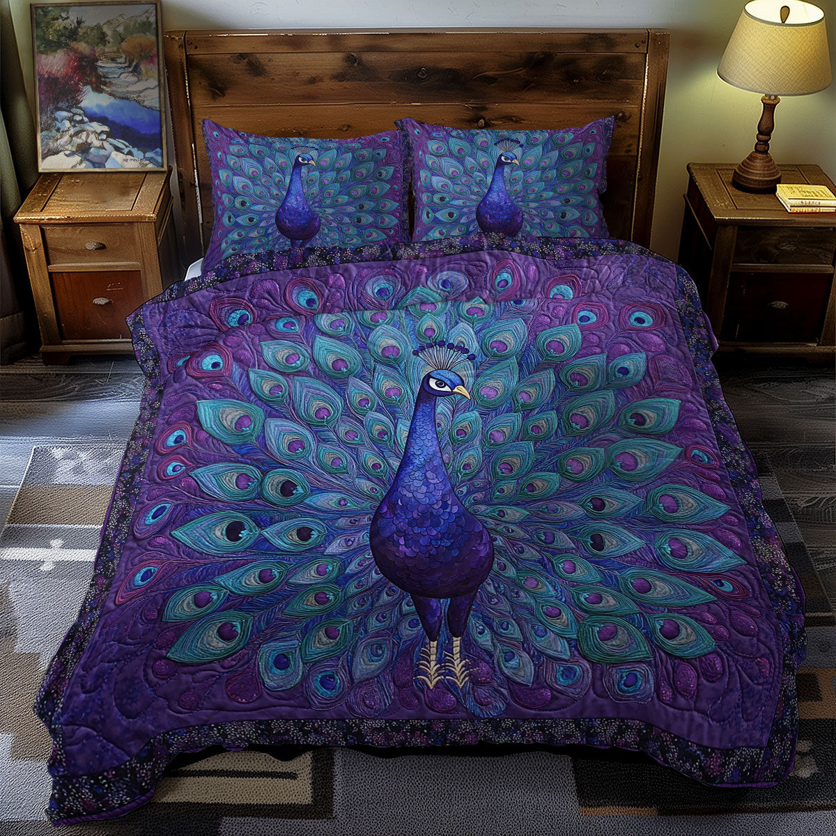 Pretty Peacock WX1312096CL Duvet Cover Set
