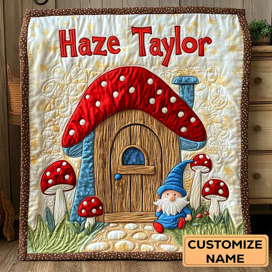 Mushroom Hug WN3107044CL Personalized Baby Quilt