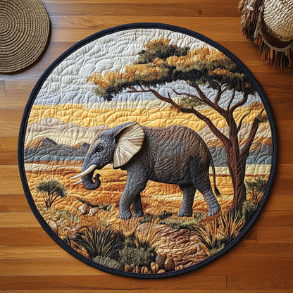Majestic Elephant WJ2804030CL Quilted Round Mat