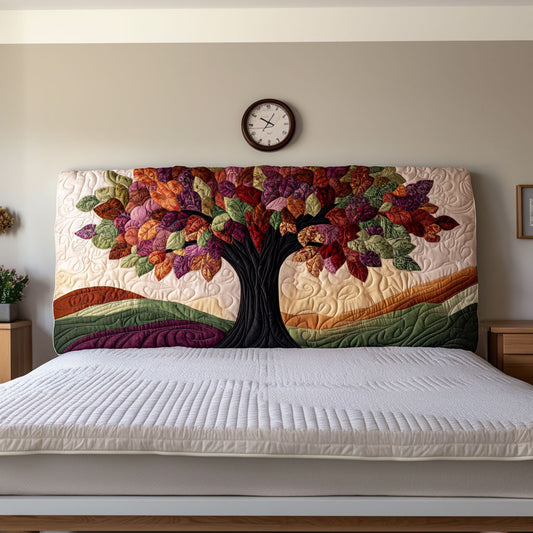 Colorful Tree QA2312015CL Quilted Headboard Slipcover