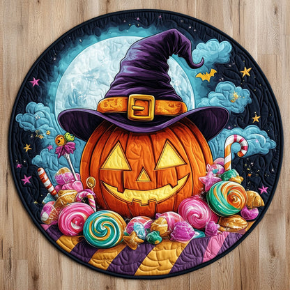 Trick or Treat CW0808010CL Quilted Round Mat