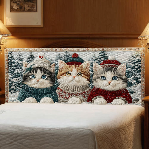 Cozy Cat Trio CW2312009CL Quilted Headboard Slipcover