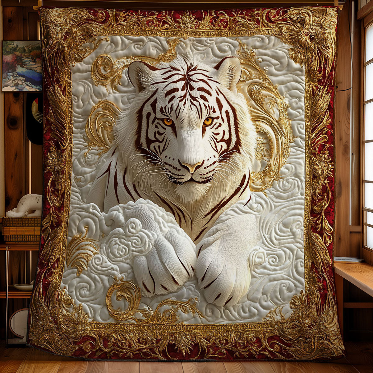 White Gold Tiger WY3112039CL Quilt