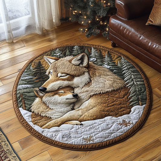 Wolf Hug CP2805024CL Quilted Round Mat