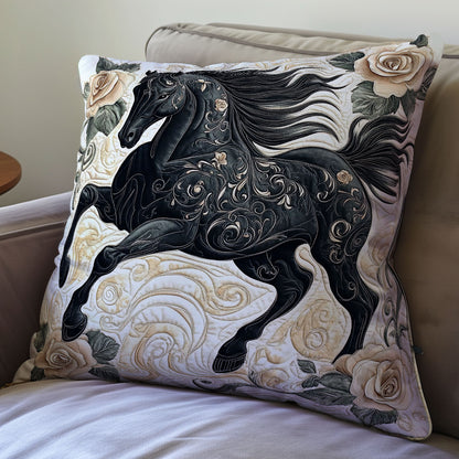 Horse Floral WX1401082CL Quilt Pillow Case