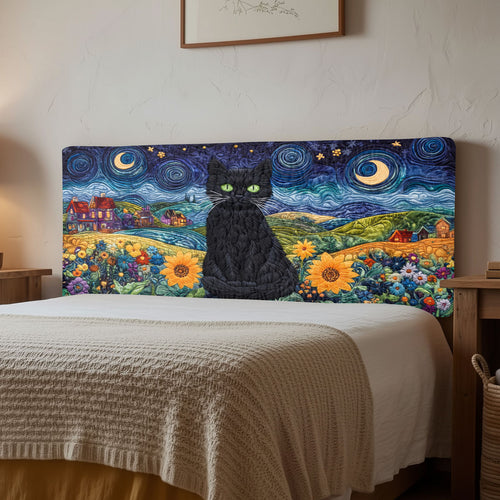Starry Dream Cat CW2212033CL Quilted Headboard Slipcover