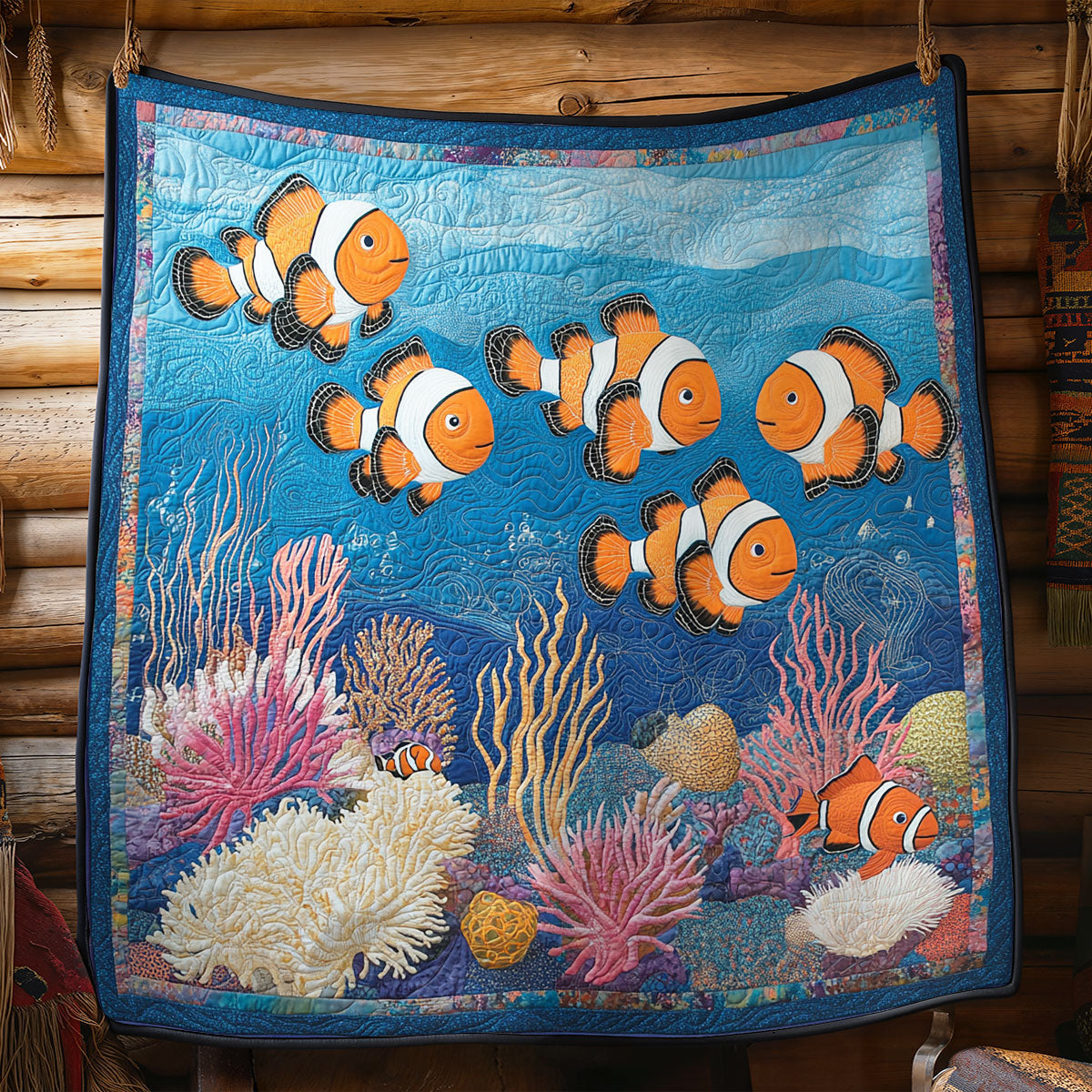 Coral Reef Clownfish WY0307024CL Quilt
