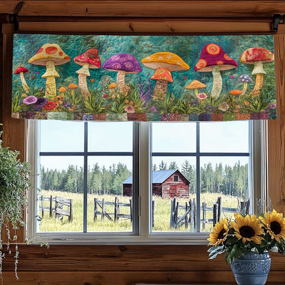Mushroom Spirits WN0307125CL Quilted Valance