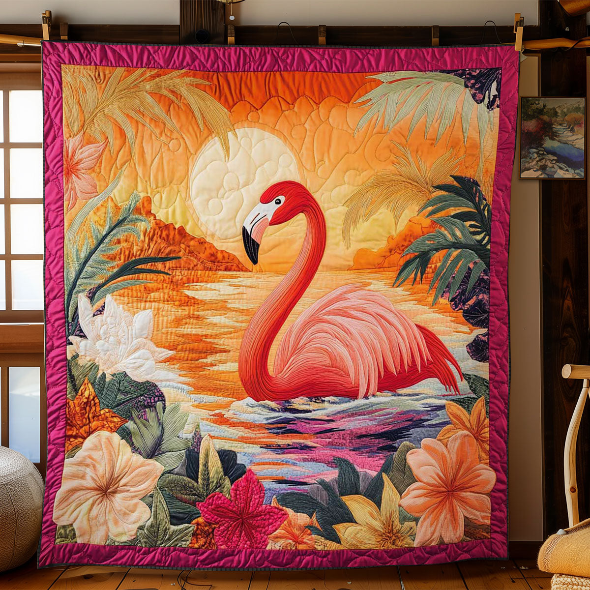 Tropical Flamingo WN1102019CL Quilt