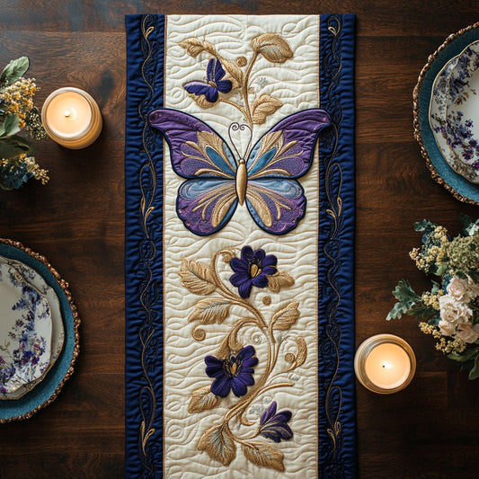 Lanvender Butterfly WX0307043CL Quilted Table Runner