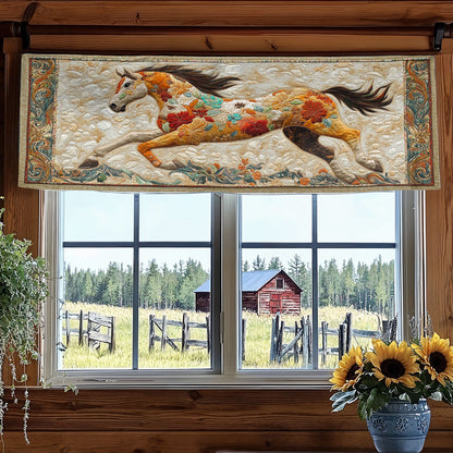 Enchanted Horse Run WN1606044CL Quilted Valance