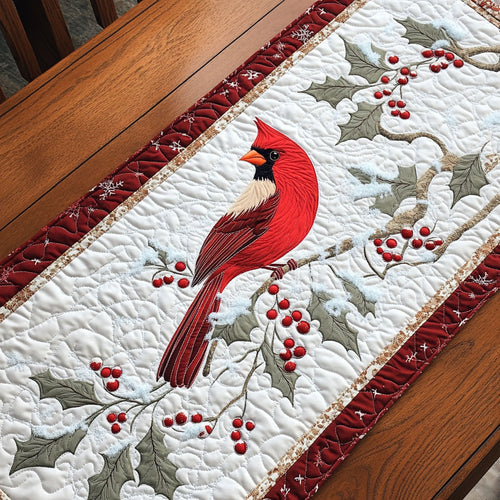 Holly Cardinal CW0507020CL Quilted Table Runner