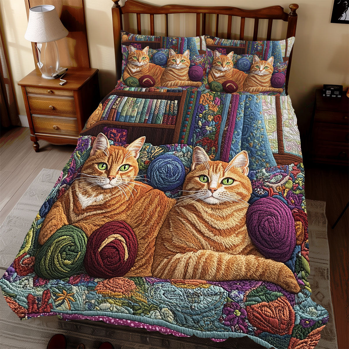 Cat Couple WX0612050CL Duvet Cover Set