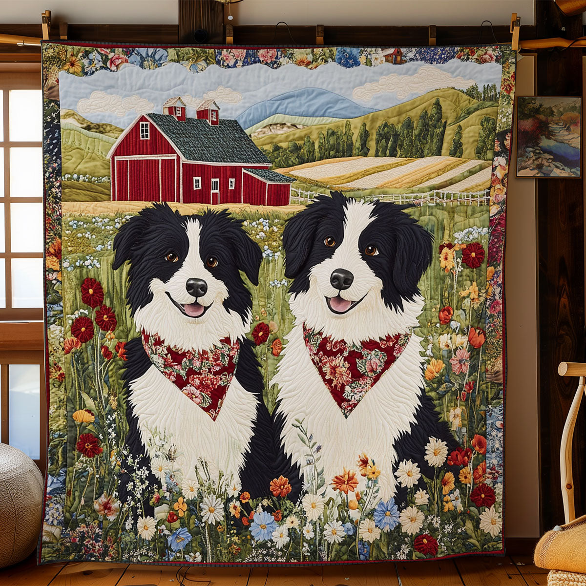 Border Collie Meadow WN2807022CL Quilt