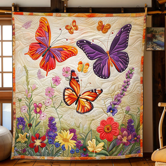 Butterfly Flower Garden CW1501069CL Quilt