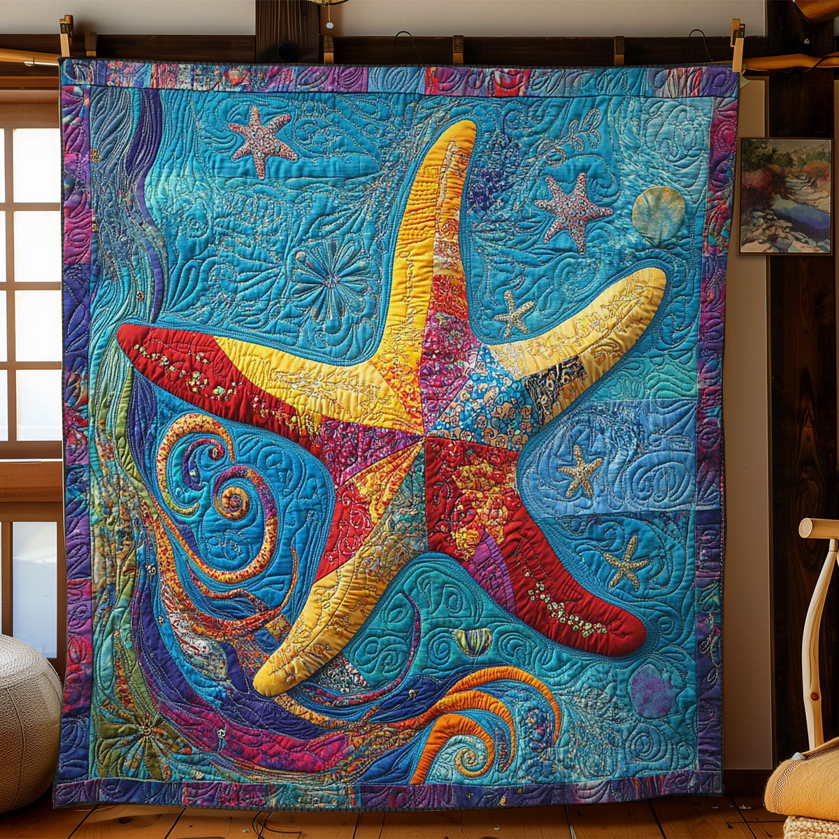 Starfish Whirl WN2503132CL Quilt