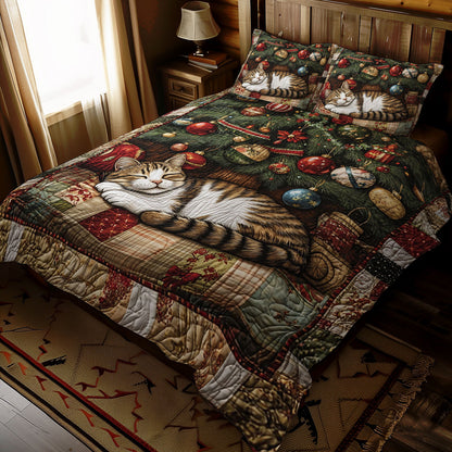 Christmas Sleeping Cat WJ2611035CL Duvet Cover Set