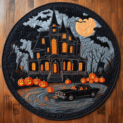 Spooky Manor CW0609008CL Quilted Round Mat