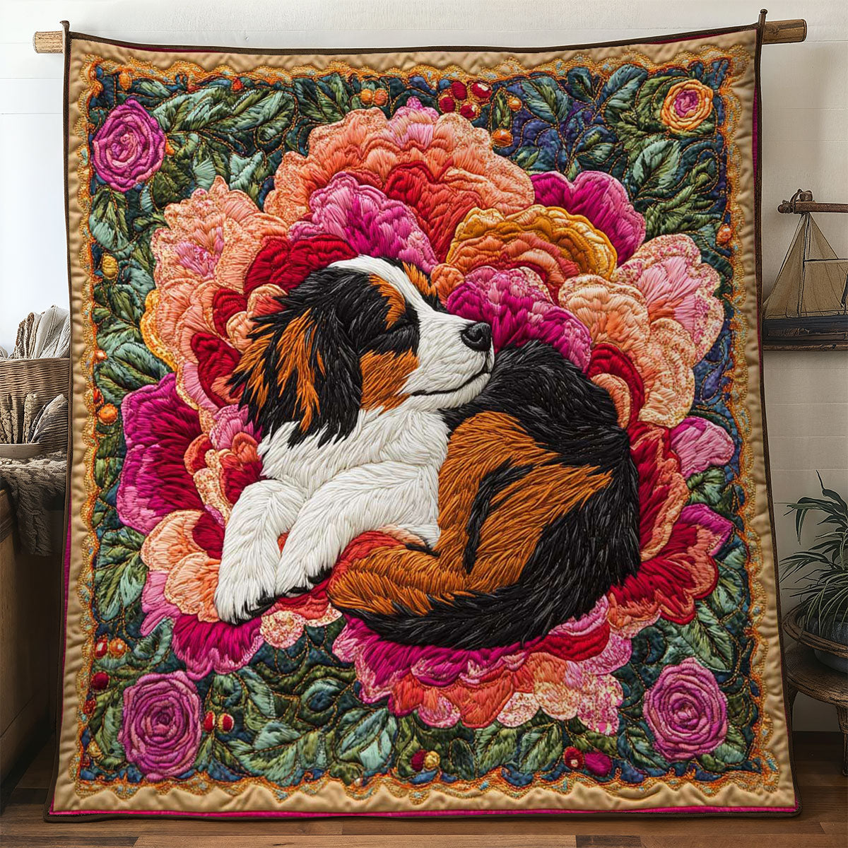 Sleeping Dog Bloom WN2104042CL Quilt