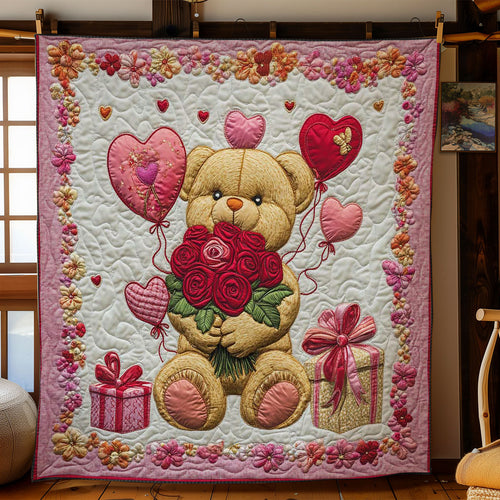 Bear's Flower Gift WN0801025CL Quilt