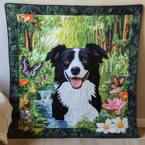 Border Collie Butterfly WT1810028CL Quilt